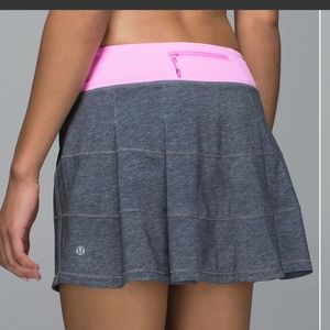 LULULEMON PACE RIVAL skirt - Tall 6 - grey pink
